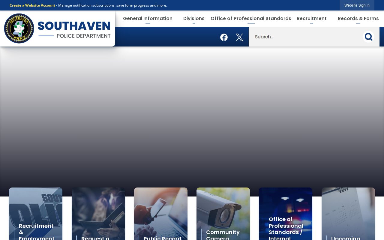 DeSoto County Southaven Police Department arrest-record source